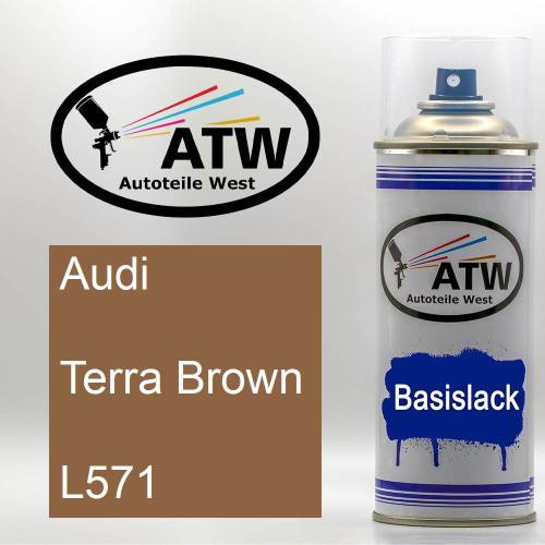 Audi, Terra Brown, L571: 400ml Sprühdose, von ATW Autoteile West.